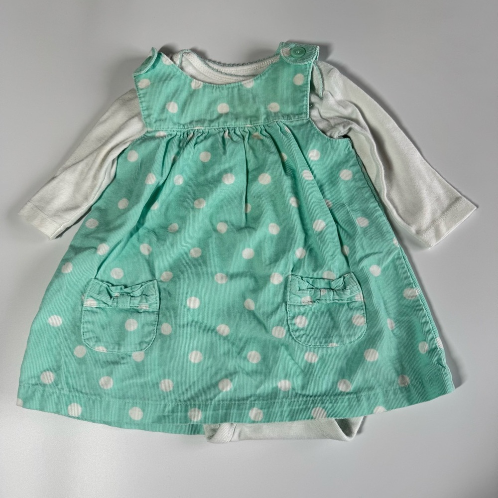 Bundle of Baby Girl Dresses Size 6 Months Floral Polka Dots Stripes Carter’s - Picture 2 of 16